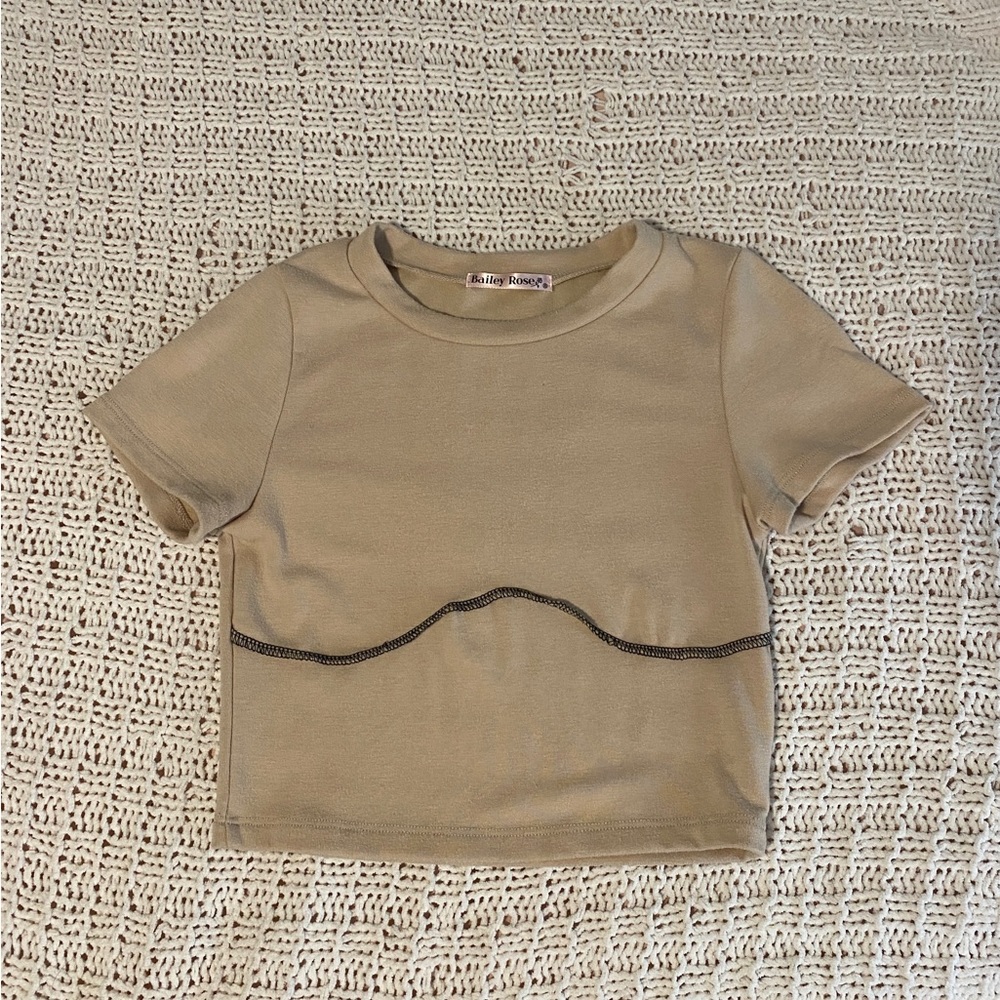 Grey bandit crop top